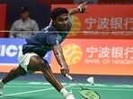 India's Ayush Shetty at the Badminton Asia Championship in Ningbo, China. (AFP)