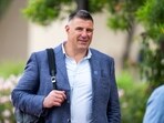 New England Patriots head coach Mike Vrabel during the 2026 NFL Annual League Meeting at the Arizona Biltmore
