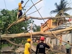 Rescue operations in Silchar. (HT sourced photo)