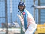 Subhman Gill in action during a training session in Lucknow on Saturday. (Sourced)
