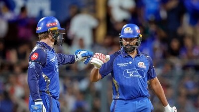 Ryan Rickelton and Rohit Sharma started brilliantly for the Mumbai Indians. (ANI Pic Service) Ryan Rickelton and Rohit Sharma started brilliantly for the Mumbai Indians. (ANI Pic Service)