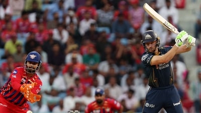 Jos Buttler started watchfully but began to accelerate as he went along. Ultimately, his half-century was the 100th of his T20 career – fitting for a legend of the sport. (REUTERS)