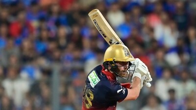 Phil Salt led the assault on RCB's behalf scoring 78 runs off 36 balls. (Anshuman Poyrekar/HT Photo)