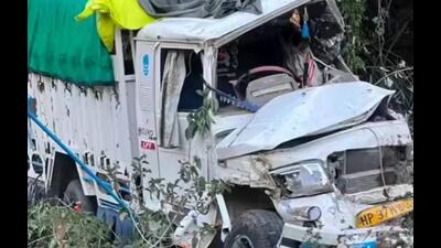 Two persons were killed and another was injured after the vehicle they were travelling in veered off the road and plunged into a gorge near Chhid Chowk in Bandla area of Palampur in Kangra district of Himachal Pradesh, police officials said on Sunday. Two persons were killed and another was injured after the vehicle they were travelling in veered off the road and plunged into a gorge near Chhid Chowk in Bandla area of Palampur in Kangra district of Himachal Pradesh, police officials said on Sunday.