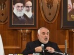 Ambassador of the Islamic Republic of Iran to India Dr. Mohammad Fathali speaks during a press conference at Iran Embassy, in New Delhi.