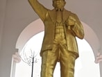 Dr Ambedkar statue in Lucknow. (HT File photo)
