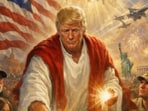 Donald Trump shared an AI generated image on Truth Social.