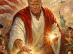 A post on U.S. President Donald Trump's Truth Social account depicts an AI-generated image of himself apparently as Jesus.