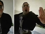 Intruder has scary meltdown after being asked to leave California house with woman and child inside