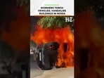 Noida Protest Turns Violent As Workers Torch Vehicles, Damage Property | HT India