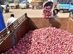 More than five lakh growers in the district, Maharashtra’s largest onion-producing region, have been affected as prices fall across 17 APMCs, including Asia’s biggest onion market at Lasalgaon, where wholesale rates are hovering between <span class='webrupee'>₹</span>800 and <span class='webrupee'>₹</span>1,000 per quintal. (HT)