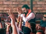 Samrat Choudhary greets supporters and party workers at the BJP office after his unanimous election as leader of the BJP legislature party in Bihar, on Tuesday. (ANI Video Grab) Samrat Choudhary greets supporters and party workers at the BJP office after his unanimous election as leader of the BJP legislature party in Bihar, on Tuesday. (ANI Video Grab)