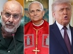 Iran's Parliamentary Speaker (far left) showed support for Pope Leo XIV (centre) amid the ongoing war with US