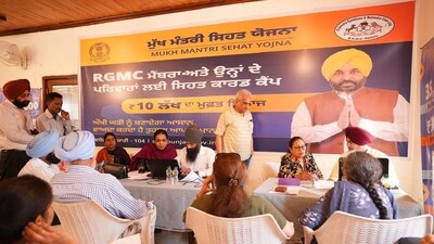 Members and staff register for Sehat cards at a two-day health camp held at Rajindra Gymkhana and Mahindra Club in Patiala. Members and staff register for Sehat cards at a two-day health camp held at Rajindra Gymkhana and Mahindra Club in Patiala.