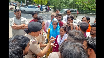 Accused allegedly used worker groups to provoke clashes; all unemployed and not tied to companies involved in protests. (Parveen Kumar/HT)