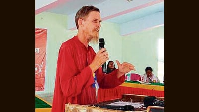 Economist Jean Drèze speaks at an event in Bokaro on Tuesday (HT PHOTO) Economist Jean Drèze speaks at an event in Bokaro on Tuesday (HT PHOTO)