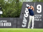 Charles Howell III, of Crushers GC, hits from the ninth tee during the final round of LIV Golf South Africa at The Club at Steyn City