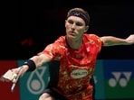 Denmark's Viktor Axelsen returns a shot Denmark's Viktor Axelsen returns a shot