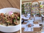 The restaurant had a variety of vegetarian dishes, while the interiors exuded a warm, inviting ambience.