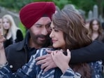 Ajay Devgn and Mrunal Thakur in a still from Son of Sardaar 2. Ajay Devgn and Mrunal Thakur in a still from Son of Sardaar 2.