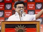 Tamil Nadu chief minister MK Stalin addresses a public meeting in Vellore. (CMO)