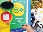 The move comes after the previous EV policy’s target of installing around 18,000 public and semi-public charging points by 2024 fell significantly short, with fewer than 2,500 stations set up on ground. (HT Archive)