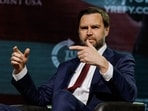 JD Vance speaks at a Turning Point USA tour stop at the University of Georgia.