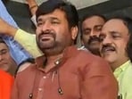 Congress leader and former minister in Karnataka Vinay Kulkarni (in brown shirt). (PTI file photo)