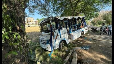 At least eight pilgrims were killed and 25 others sustained injuries after a mini-bus overturned in the Bassi Pathana area of Fatehgarh Sahib, police said on Wednesday. At least eight pilgrims were killed and 25 others sustained injuries after a mini-bus overturned in the Bassi Pathana area of Fatehgarh Sahib, police said on Wednesday.