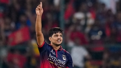 Rasikh Dar picked up four wickets, maximum by any bowler in the match. He mixed his pace very well and LSG batsmen were largely confused against him. (PTI) Rasikh Dar picked up four wickets, maximum by any bowler in the match. He mixed his pace very well and LSG batsmen were largely confused against him. (PTI)