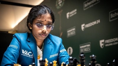 R Vaishali competes in Candidates. (HT_PRINT) R Vaishali competes in Candidates. (HT_PRINT)