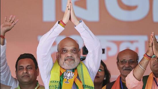 “I told our Gorkha brothers in Darjeeling that after winning, the BJP will resolve the Gorkha issues following constitutional provisions and without dividing the state,” Amit Shah said. (@AmitShah)