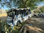 At least eight pilgrims were killed and 25 others sustained injuries after a mini-bus overturned in the Bassi Pathana area of Fatehgarh Sahib, police said on Wednesday. At least eight pilgrims were killed and 25 others sustained injuries after a mini-bus overturned in the Bassi Pathana area of Fatehgarh Sahib, police said on Wednesday.