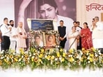 Chief Minister Devendra Fadnavis, Deputy Chief Minister Eknath Shinde, and RSS chief Mohan Bhagwat, among others, were present during the event at Lata-Asha Mangeshkar Institute of Medical Sciences (LMIMS) at Nandoshi , on Thursday. (HT )