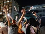 Iran war LIVE: A crowd celebrates as displaced people return to their homes after a 10-day ceasefire between Lebanon and Israel went into effect, in Sidon, Lebanon, April 17, 2026. REUTERS/Aziz Taher     TPX IMAGES OF THE DAY