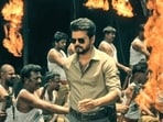 Vijay in a still from H Vinoth's Jana Nayagan which was leaked online. 