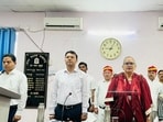 Lucknow mayor Sushma Kharkwal and others at the LMC House meeting on Wednesday. (SOURCED IMAGE ) Lucknow mayor Sushma Kharkwal and others at the LMC House meeting on Wednesday. (SOURCED IMAGE )
