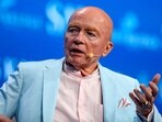 FILE PHOTO: Mark Mobius, executive chairman at Templeton Emerging Markets Group, speaks during the SALT conference in Las Vegas, Nevada, U.S. May 17, 2017.  REUTERS/Richard Brian/File Photo
