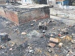 The fire reportedly originated from a heap of plastic scrap