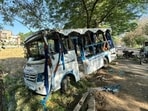 Six passengers died on the spot when after a mini-bus overturned in the Bassi Pathana area of Fatehgarh Sahib on Thursday. Two others succumbed to their injuries during treatment.