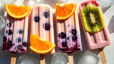 Bright, playful popsicle lined up with fruit on ice (Canva.com) Bright, playful popsicle lined up with fruit on ice (Canva.com)