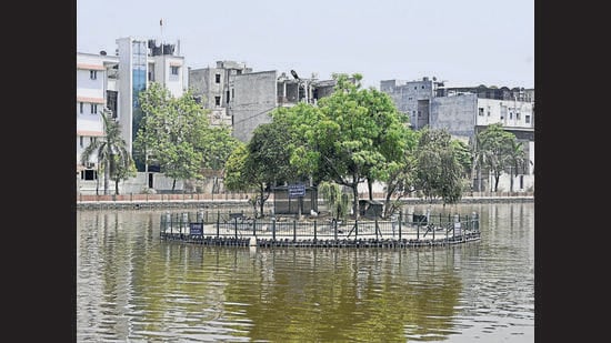 The restoration plan includes not only cleaning accumulated waste in the lake but also beautifying its periphery. (HT Archive)