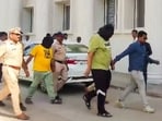 Accused Raza Memon and Shafi Sheikh, arrested in connection with the alleged Nashik TCS religious conversion and sexual harassment case, are being produced in court, in Nashik on Thursday. 