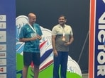 Abhinn Shyam Gupta poses after winning a bronze medal at the Veterans World Badminton Championship. (File photo)