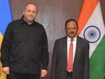 At their meeting, NSA Doval “reiterated India’s principled position and focus on peaceful resolution through dialogue and diplomacy”, Jaiswal said. (X/MEAIndia)