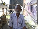 Dayaram a slum dweller living close to 1090 crossing just opposite to Haider canal STP (HT Photo)