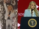 Kirk (R) appeared with Trump at a Turning Point USA event titled “Build the Red Wall” held at Dream City Church.