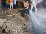 During the rescue efforts on Tuesday.