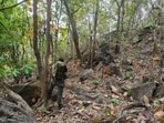 Encounter site in Hazaribag–Chatra border region. (HT photo)
