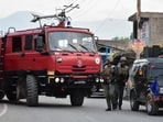 Indian Air Force soldiers arriving at Wuyan area of Pampore, Kashmir, for Operation Sindoor on 7 May 2025 (Saqib Majeed/SOPA Images/LightRocket via Getty Images)